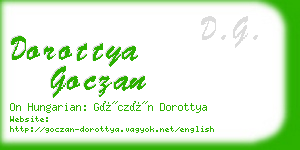 dorottya goczan business card